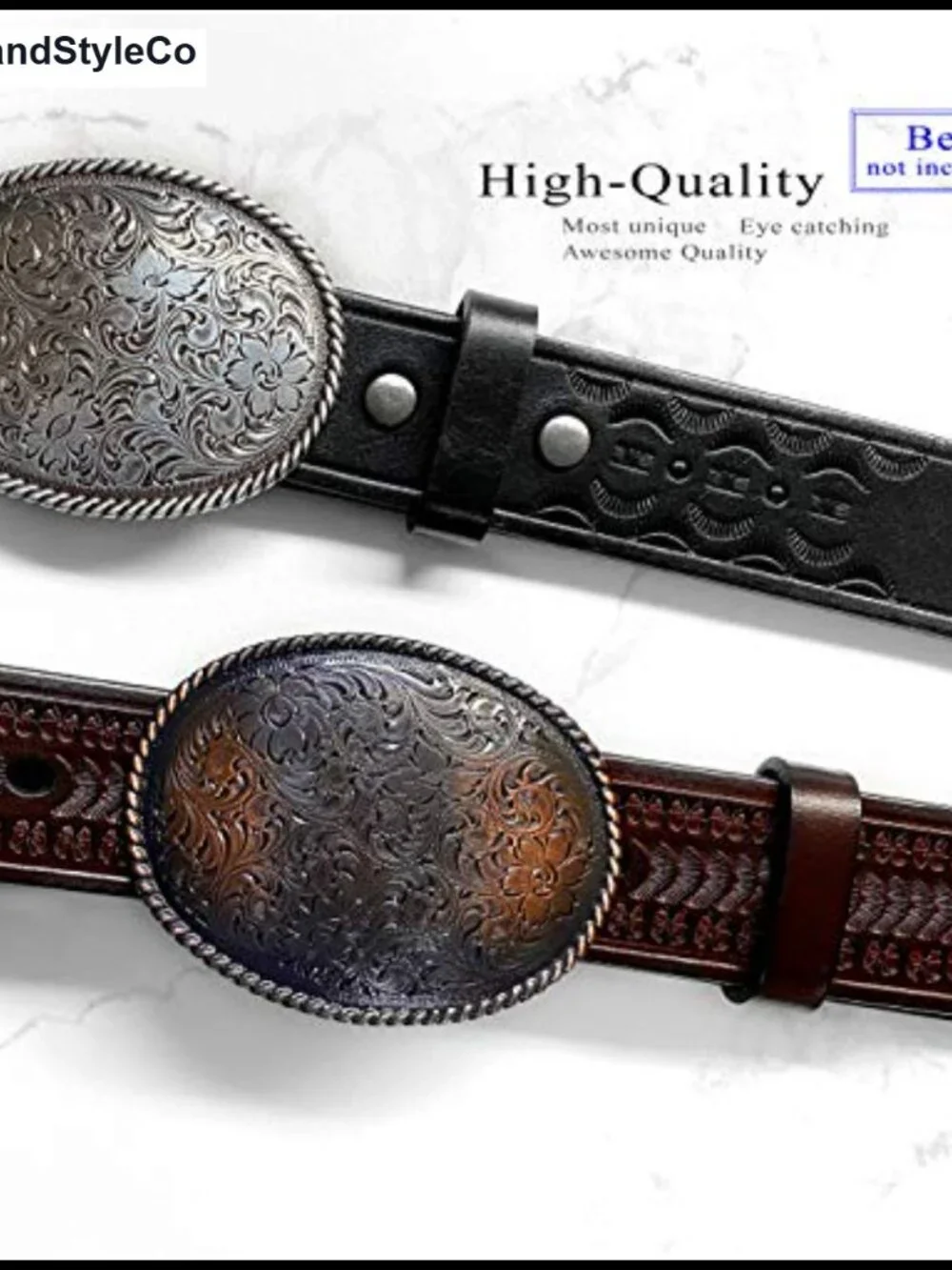 Western Floral Belt Buckle Fits 1.5